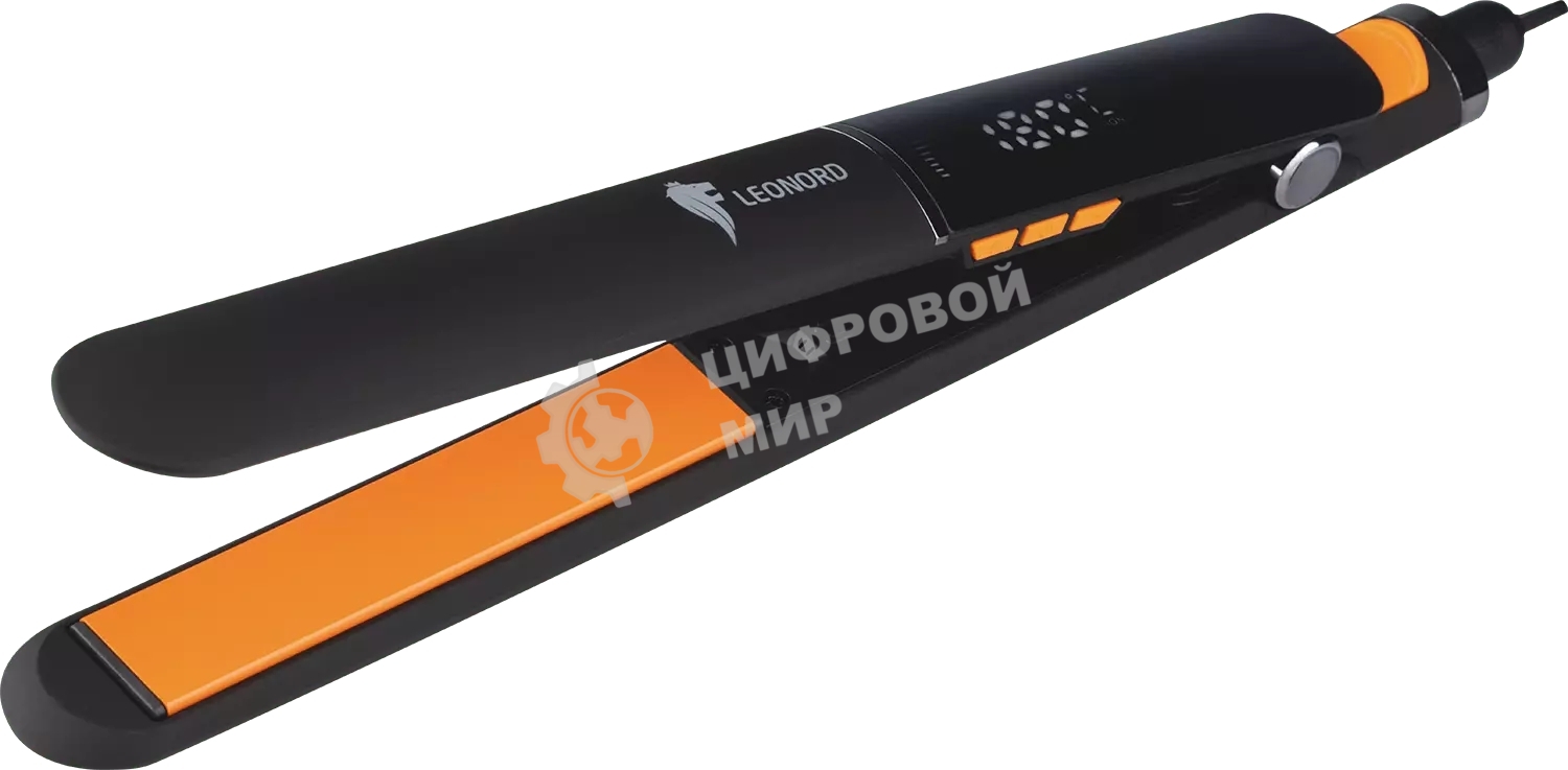Выпрямитель для волос Leonord LE-1205 черный/оранжевый, 23 мм, 230 °C, 10 режимов