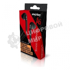 Проводные наушники Smartbuy A5 черный, внутриканальные, Jack 3.5 мм, микрофон на проводе