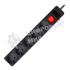 Сетевой фильтр Smartbuy (SBSP-5-18-K) 5 гн х 1,8 м черный