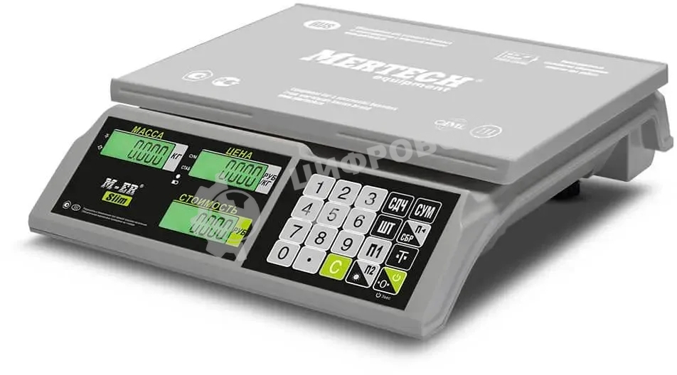 Весы торговые Mertech M-ER 326AC-32.5 LCD серый (3041)