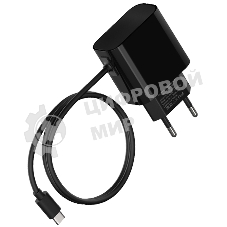 Сетевое зарядное устройство Maxvi CHL-240T 2.4A, with Type-C cable, черный