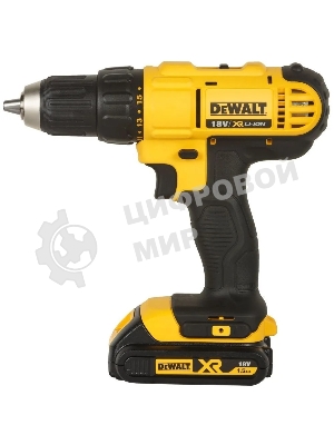 Дрель-шуруповерт DeWalt DCD771S2 18 В, 1,5 Ач, 42 Нм, щеточный