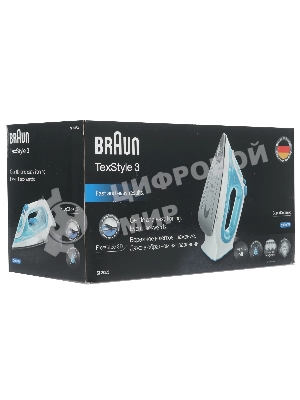 Утюг Braun SI3053BL голубой/белый, 2400 Вт, 45 г/мин, 170 г/мин, 270 мл
