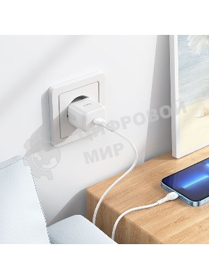 Сетевое зарядное устройство Hoco N32 Glory White 30W 3A+2A+1.5A (PD+QC+AFC) USB Type-C универсальное белый