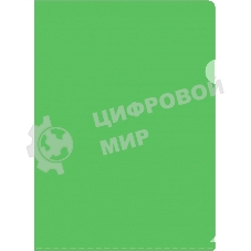 Папка-уголок Silwerhof Eco тисненый A4 пластик 0.12мм зеленый