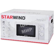 Микроволновая печь Starwind SMW3020 белый, 20 л, 700 Вт, переключатели - поворотный механизм