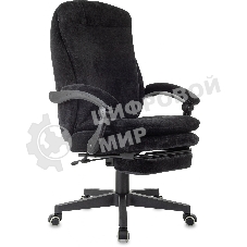 Кресло руководителя Бюрократ T-9950MSG-F Fabric черный Light-20, крестов. пластик, подст. для ног