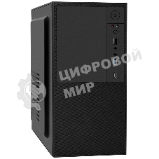 Компьютерный корпус Minitower ExeGate BAA-308UC-UNS450 (mATX, БП UNS450 с вент. 12см, 1хUSB/1хUSB 3.0/1хTypeC, HD Audio, черный)