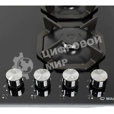 Газовая варочная панель Maunfeld EGHG.64.2CB/G, 4 конфорки, закаленное стекло, черный