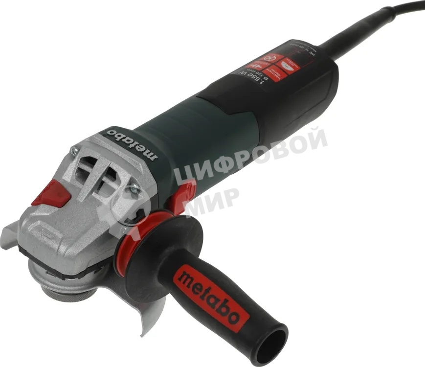Угловая шлифовальная машина Metabo WE 15-125 Quick 1550вт, 125мм, 3.5Нм,эл-ка, 11000 об/мин, кейс, вес 2.5 кг