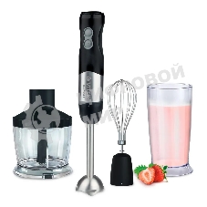 Блендер Vitek VT-3411 ST (стальной, 800 Вт, 6 скоростей, измельчитель 500 мл, стакан 600 мл, управление механическое)