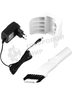 Пылесос вертикальный Coolfort CF-3003 белый, питание от аккумулятора, 120 Вт, уборка сухая, пылесборник 0.5 л, работа от АКБ max 40 мин.