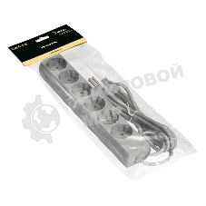 Удлинитель ExeGate ECE-6-3G (EX285832RUS), серый, 3 м, евровилка с заземлением, 6 евророзеток с заземлением, 2200 Вт