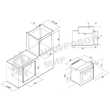 Духовой шкаф газовый Krona STRETTO 45 BL черный