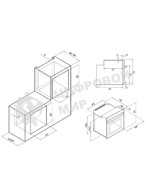 Духовой шкаф газовый Krona STRETTO 45 BL черный