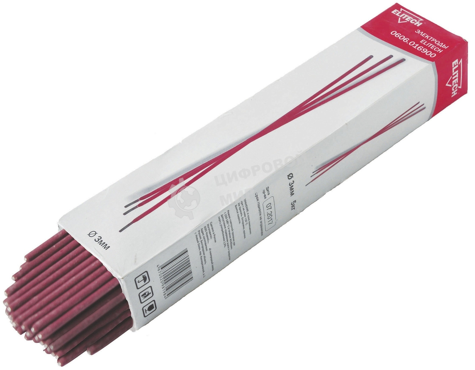 Электроды Elitech 0606.016900 D3мм L350мм 5000гр