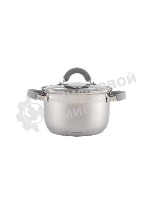 Кастрюля MALLONY Felicita нержавеющая сталь, со стеклянной крышкой, 2,9 л, d-18