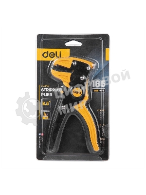 Автоматические клещи для снятия изоляции (стриппер) Deli DL2003 180мм, диапазон зачистки 0,5-6 мм, пружина с автоматическим возвратом