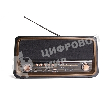 Радиоприемник портативный Сигнал БЗРП РП-336 черный/коричневый USB microSD