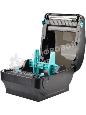 Принтер наклеек G&G GG-D410 стационарный, прямая термопечать, 203 dpi, 152 мм/сек, USB черный