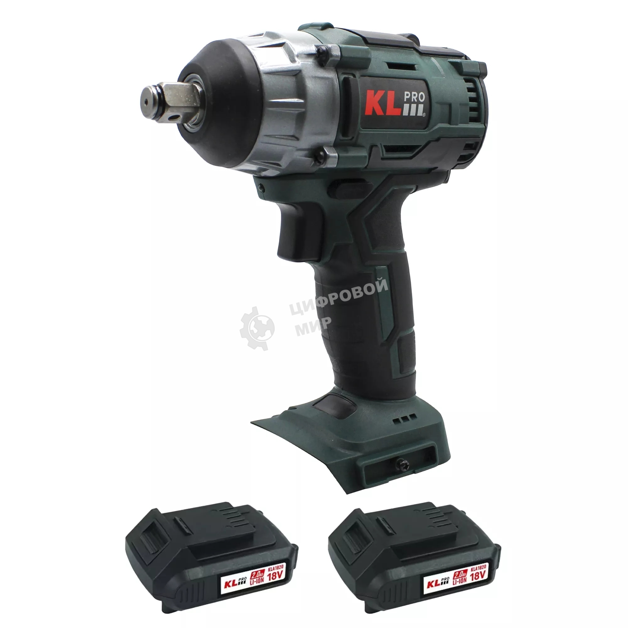 Профессиональный бесщеточный гайковерт аккумуляторный KLPRO KLSS18B-20 (18В, Li-ion-2шт, 2.0А·ч, 250Нм, 2 скорости, подсветка,З/У,в кейсе)