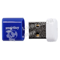 Флешка USB Smartbuy LARA Blue (SB32GBLARA-B), 32Gb, USB 2.0, R/W 15/5, синий/белый