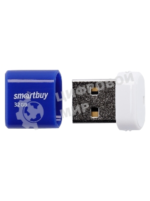 Флешка USB Smartbuy LARA Blue (SB32GBLARA-B), 32Gb, USB 2.0, R/W 15/5, синий/белый