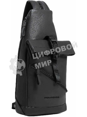Рюкзак слинг Piquadro Harper CA6784AP/N черный кожа