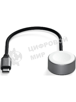Кабель зарядный Satechi USB-C Magnetic Fast-Charging Cable для Apple Watch, серый космос