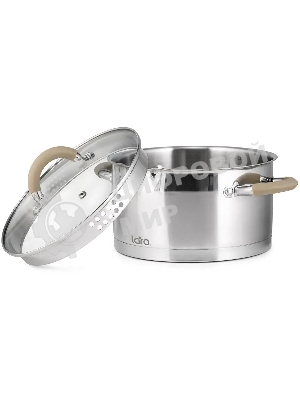 Кастрюля LARA LR02-342 Берлин 3,1 л 20x11 см нержавеющая сталь, с крышкой
