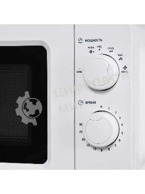 Микроволновая печь Starwind SMW3020 белый, 20 л, 700 Вт, переключатели - поворотный механизм