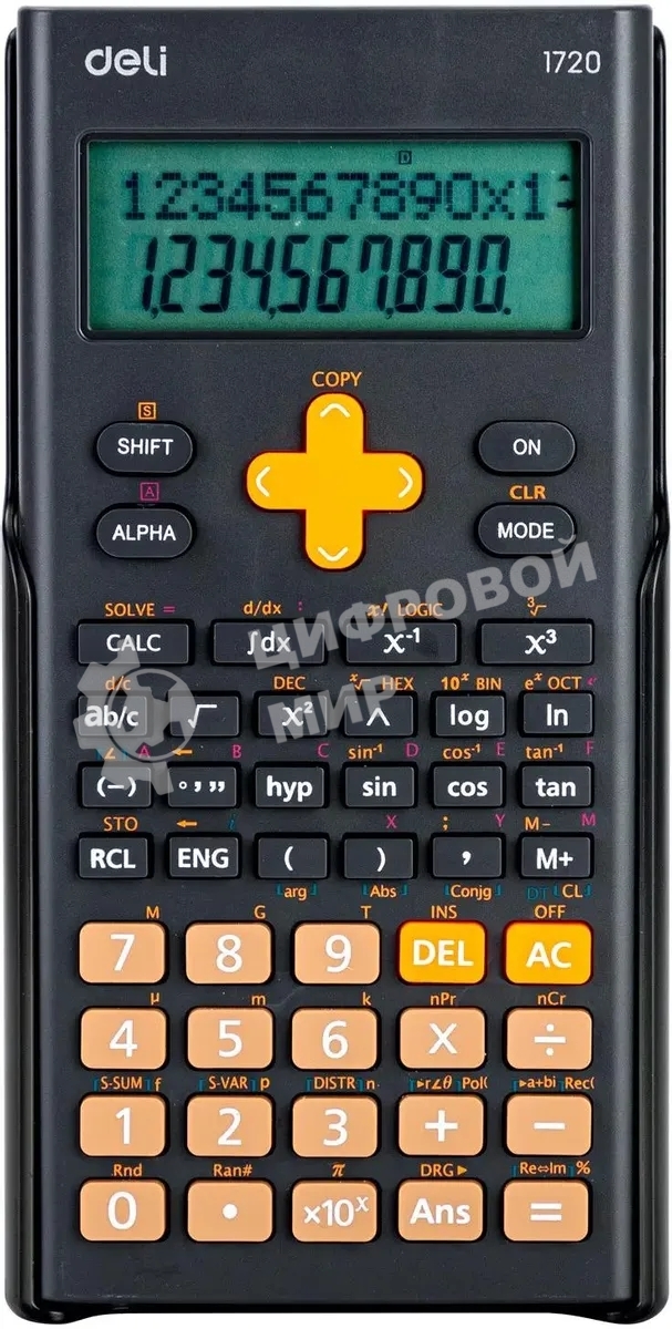Калькулятор научный Deli E1720-black черный 12-разр.