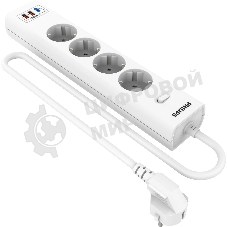 Сетевой фильтр Philips CHP8246WA/51 2м, 4 розетки, белый