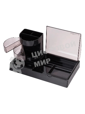 Настольный набор Deli E38254 (16 предметов) пластик, черный