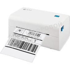 Принтер наклеек G&G GG-D420 стационарный, прямая термопечать, 203 dpi, 152 мм/сек, USB, белый