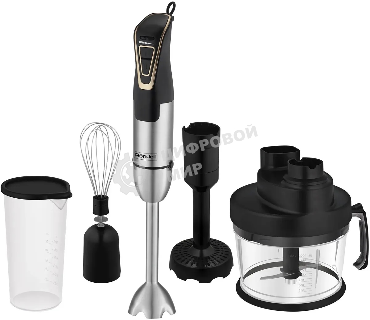 Блендер погружной Rondell RDE-1303 1800 Вт, черный/нержавеющая сталь