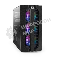 Компьютерный корпус Miditower ExeGate EVO-9205-EVO800 (ATX, БП EVO800RGb с вент. 12 см, с окном, 1хUSB+1хUSB 3.0, аудио, черный, 3 вент. 12см с RGb подсветкой)