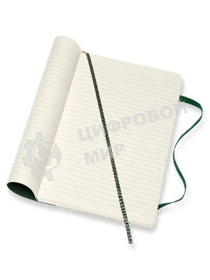 Блокнот Moleskine CLASSIC SOFT QP616K15 Large 130х210 мм 192 стр. линейка мягкая обложка зеленый