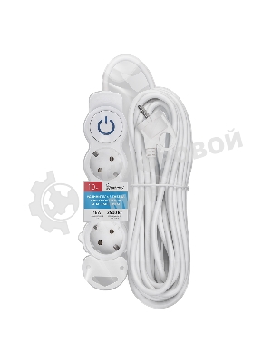 Удлинитель бытовой Smartbuy (SBE-16-3-10m-ZS) 3 роз х 10,0 м - белый