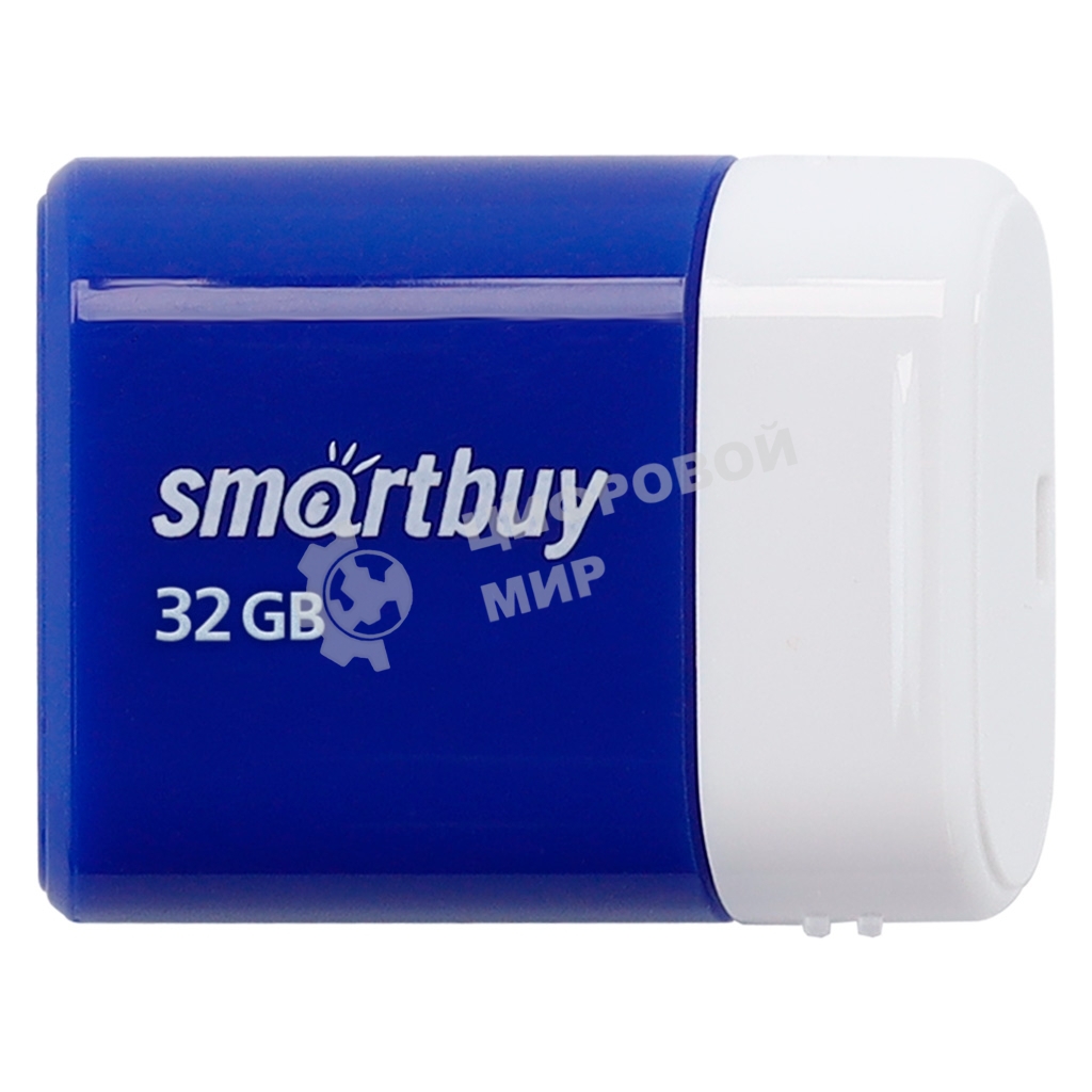Флешка USB Smartbuy LARA Blue (SB32GBLARA-B), 32Gb, USB 2.0, R/W 15/5, синий/белый