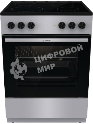 Плита электрическая Gorenje GEC6A11SG серый, конфорок 4 электрических, духовка 65 л, 60 см x 85 см x 60 см