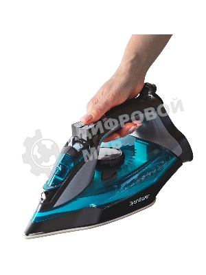 Утюг Endever DELTA-234 черный/лазурно-синий, 2400 Вт, 35 г/мин, 145 г/мин, 350 мл