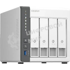 Сетевое хранилище NAS Qnap D4 (REV. C) 4-bay настольный Cortex-A55 RK3568B2
