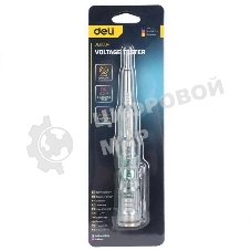 Индикаторная отвертка-тестер напряжения светодиодная Deli DL8004 12-250 В