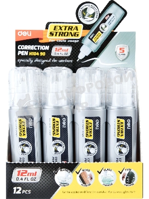 Ручка корректор Deli EH10490 шариковый белый 12мл