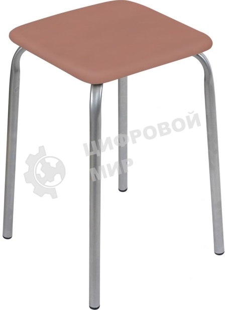 Табурет НИКА Эконом ТЭ3/К коричневый, 4 опоры, ДСП