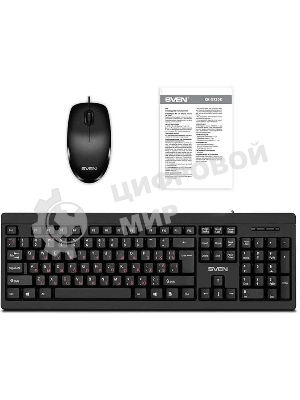 Комплект клавиатура + мышь SVEN KB-S320C клавиатура и мышь черные (USB, 105 кл, 4 кнопки, 1000 dpi)