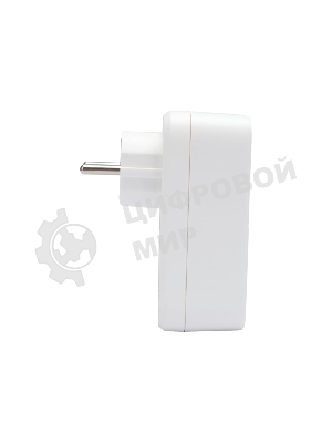 Сетевой фильтр Гарнизон SKT-1-CU2-W 2.0 Мультипорт однорозеточный, 1 р, 16А, 1xType-C, 2 х USB, ур.защиты 2+, белый (21440)