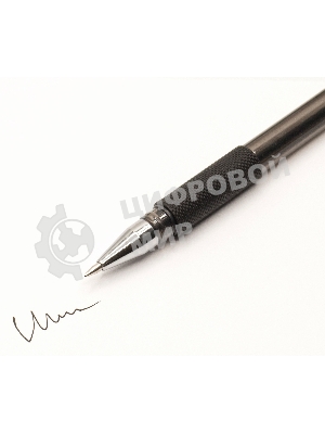 Ручка гелевая Silwerhof ADVANCE 026158-02 d=0.5мм, черные чернила, коробка картонная, сменный стержень, линия 0.3мм, резиновая манжета