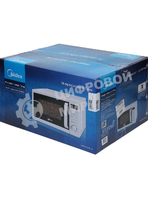Микроволновая печь Midea AM820CUK-W белый, 20 л, 800 Вт, переключатели - кнопки, поворотный механизм